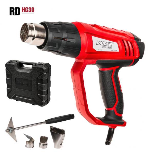 Пистолет за горещ въздух Raider RD-HG30 – 2000 W, 350–600 °C